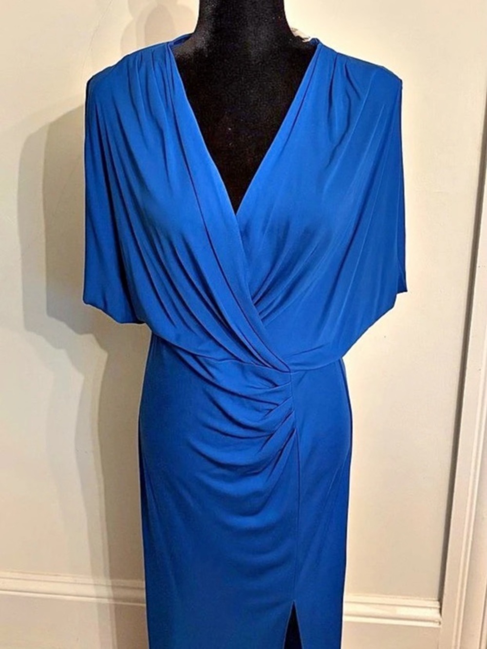 New With Tags * Diane von Furstenberg Williams Midi Dress Wrap Dress Blue - Larg